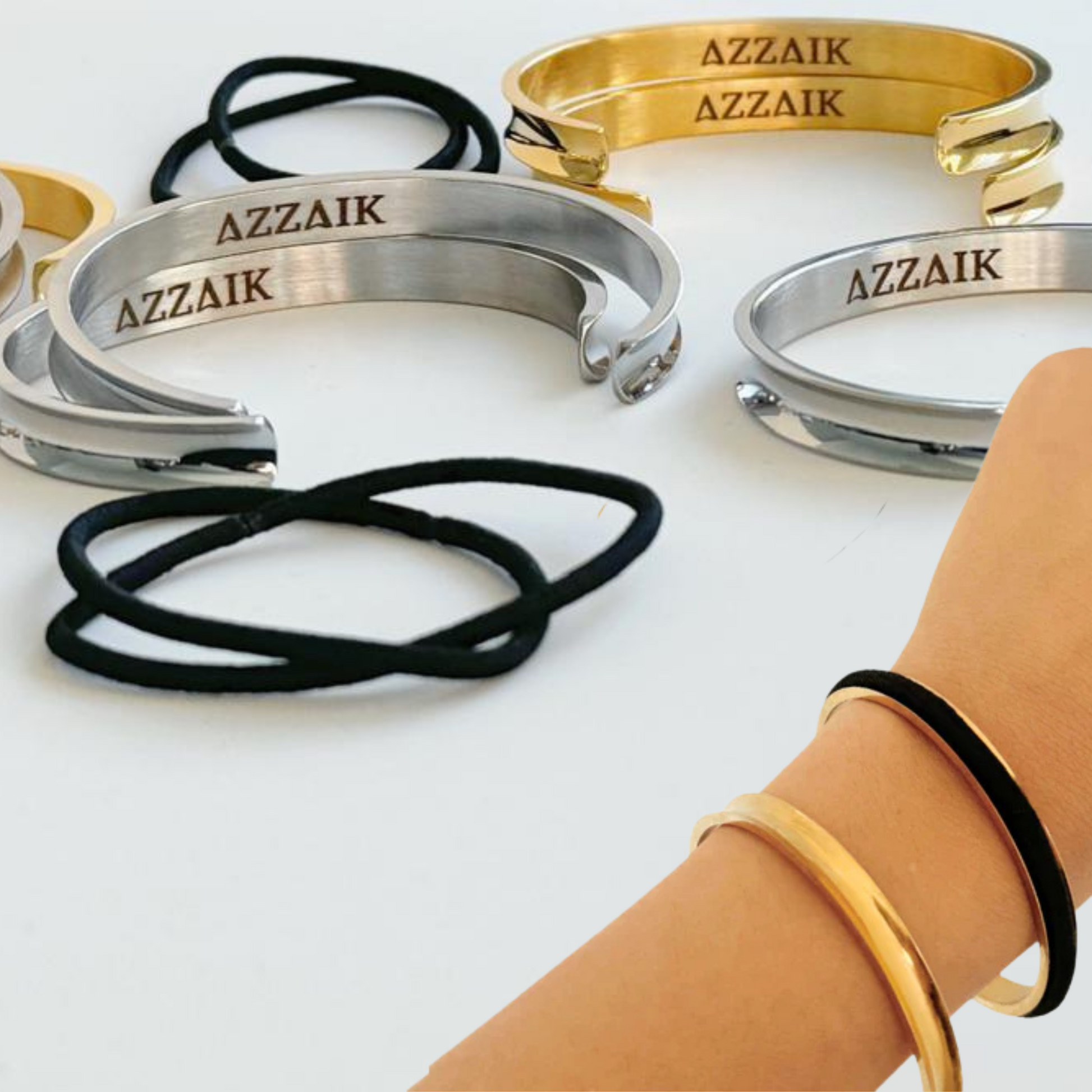 Azzaik Personalized Signature Hair Tie Holder Cuff
