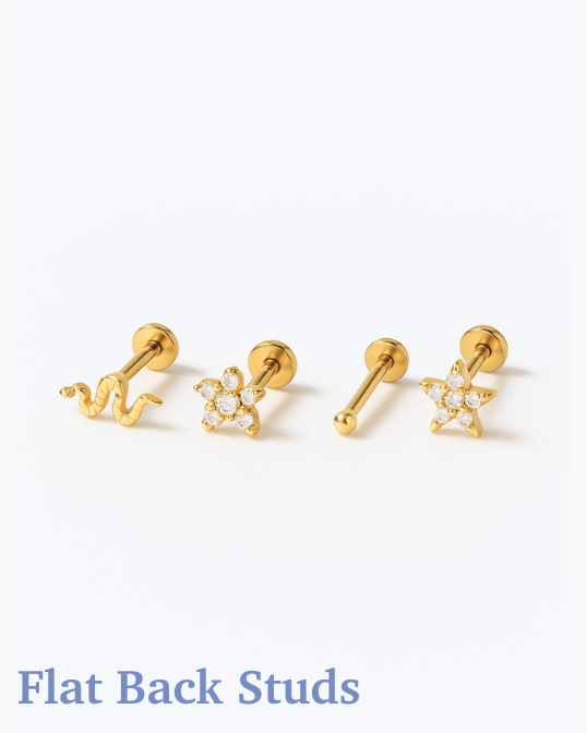 Flat Back Studs Earrings