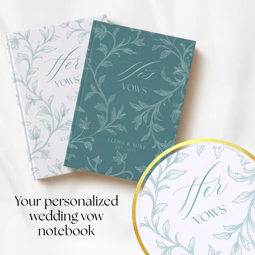 His and Her Customizable Vow Books