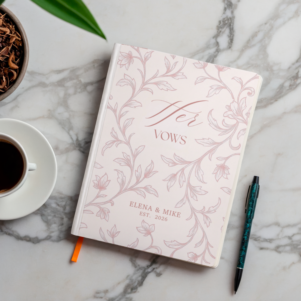 His and Her Customizable Vow Books