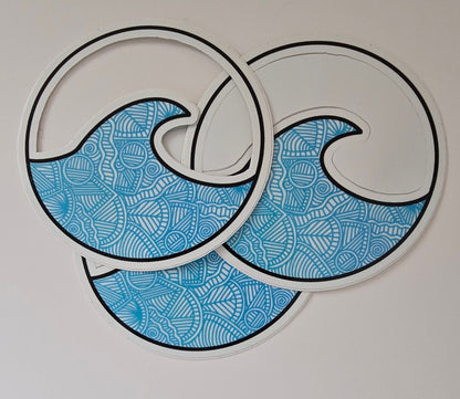 Surf Wave Mandala Stickers