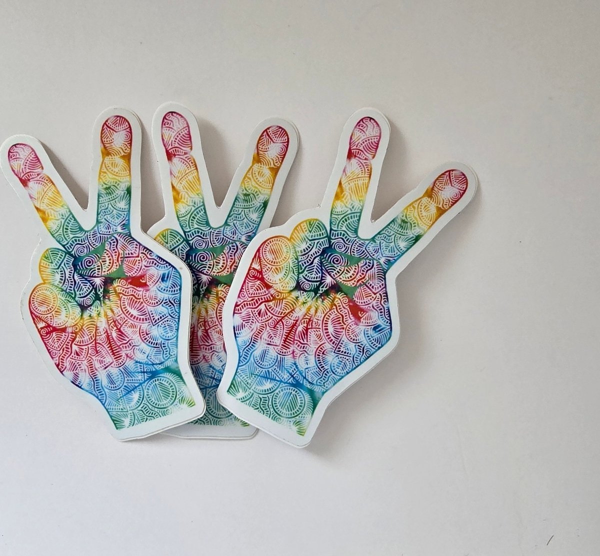 Peace Hand  Mandala Stickers