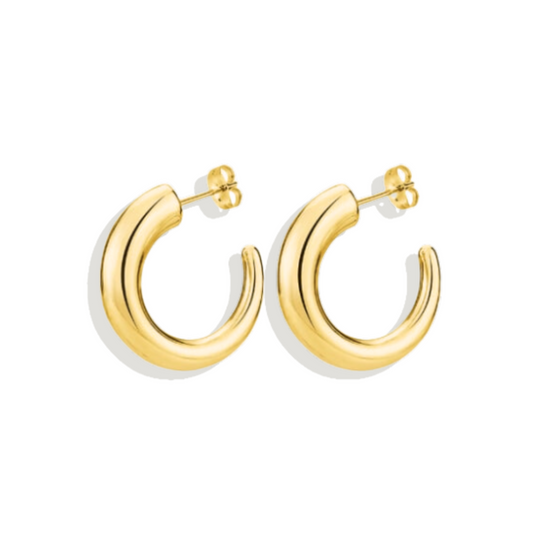Scarlett: Statement Hoops 18k Gold Plated Stainless Steel Earrings