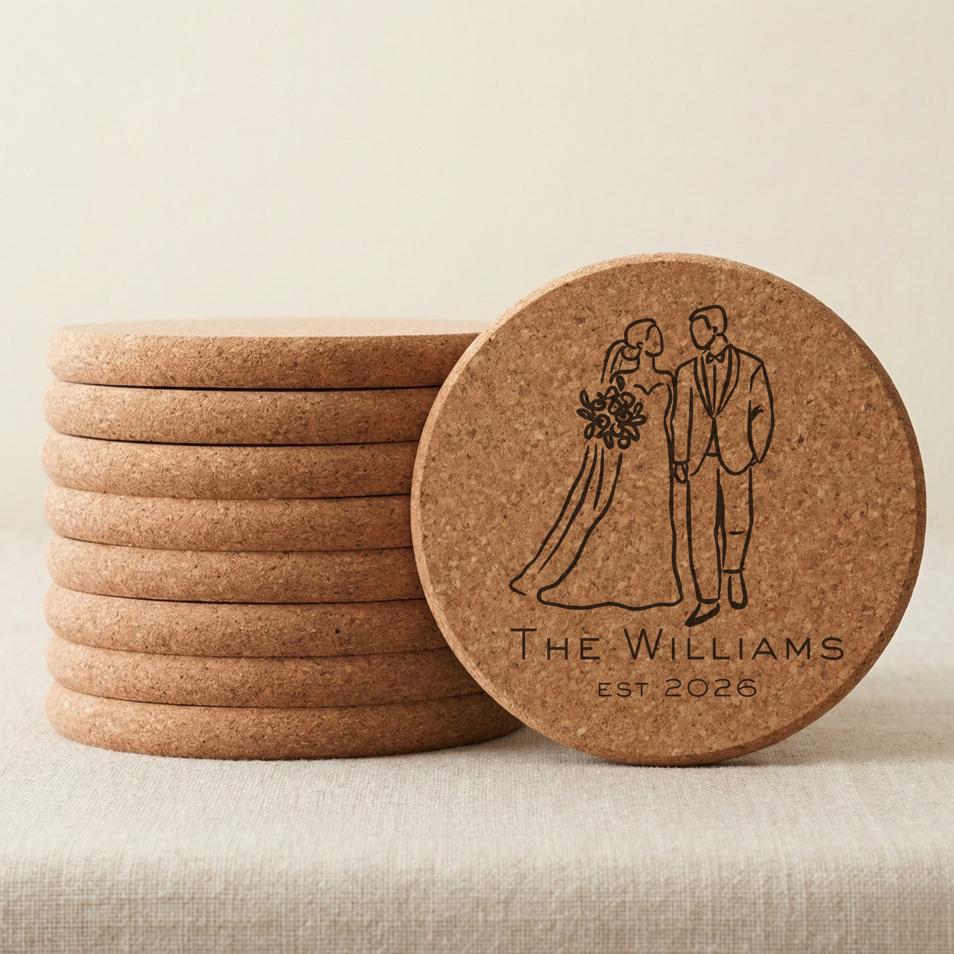 Personalized Cork Coasters