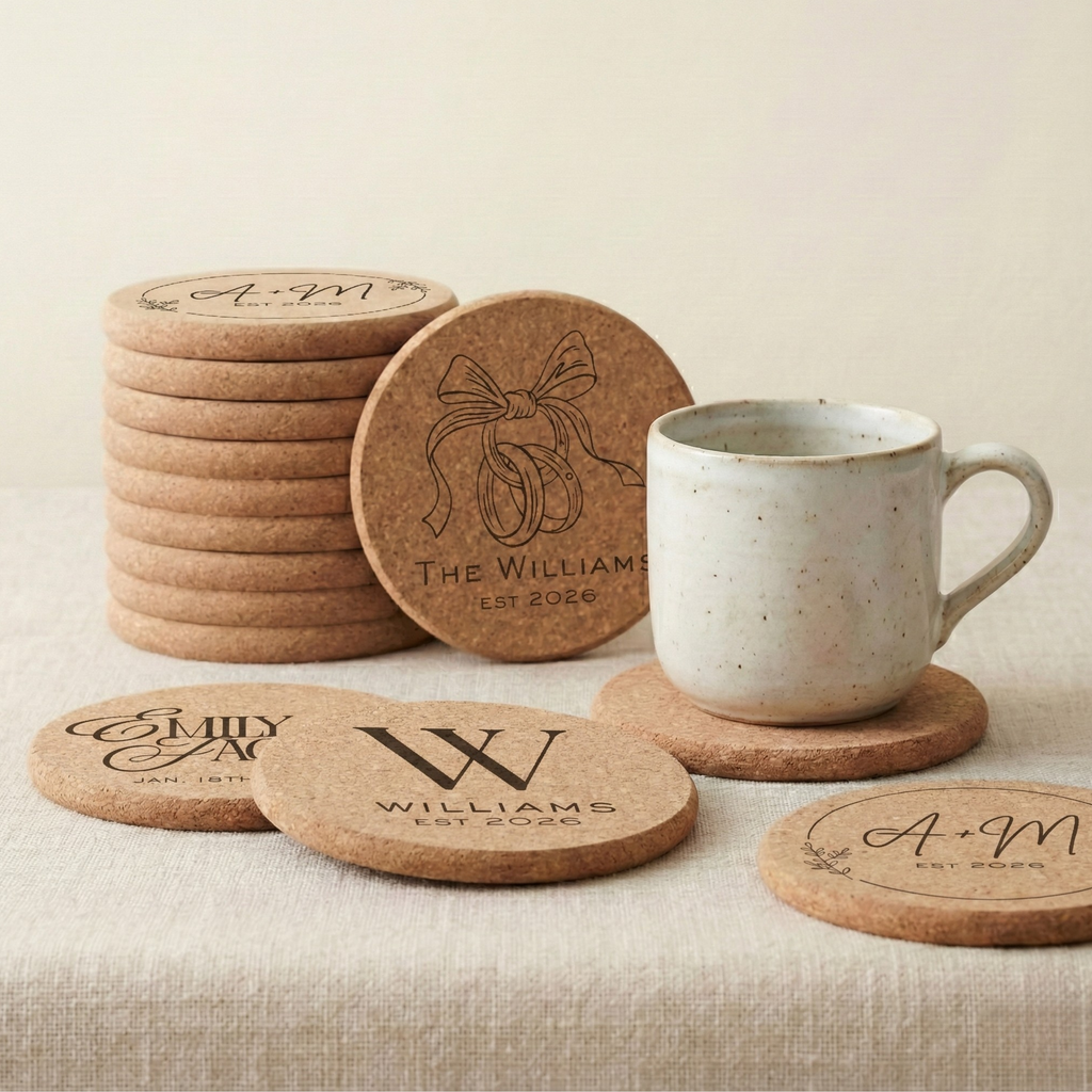 Personalized Cork Coasters