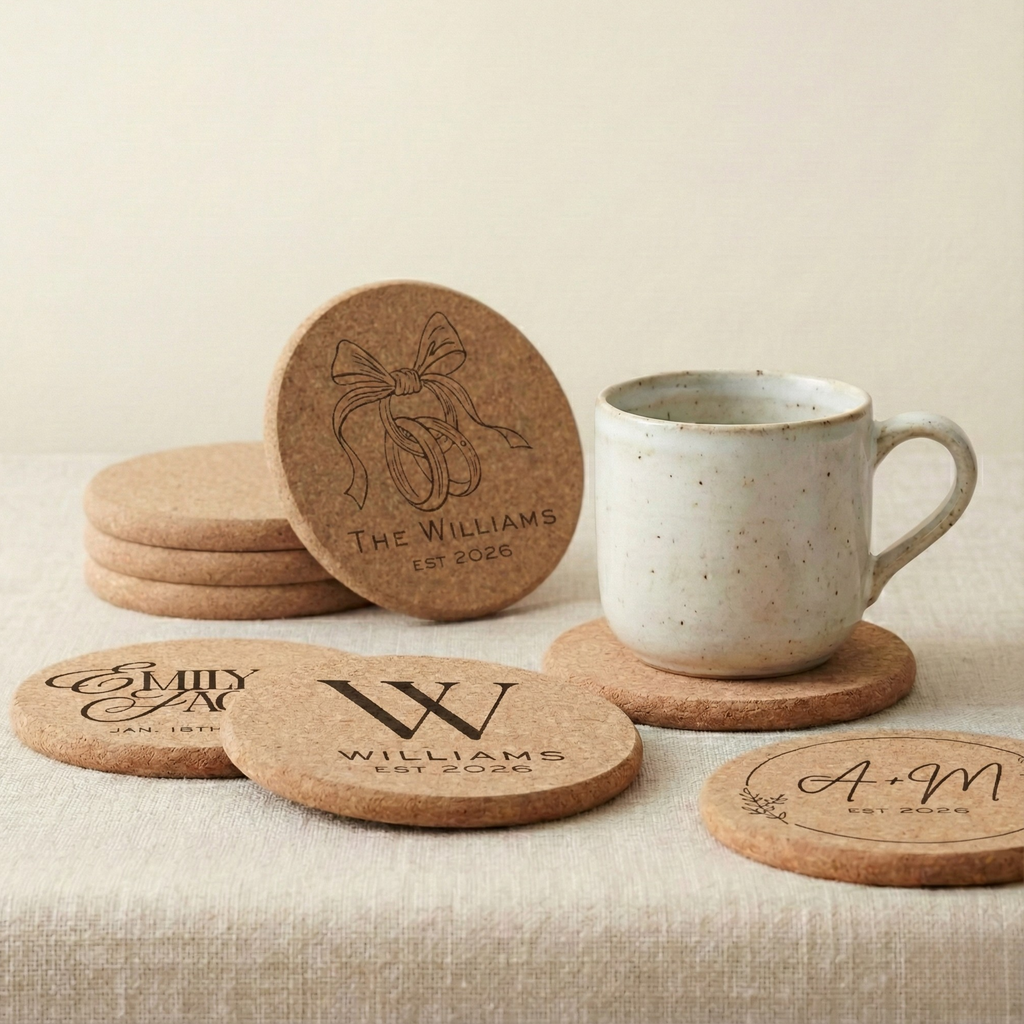 Personalized Cork Coasters