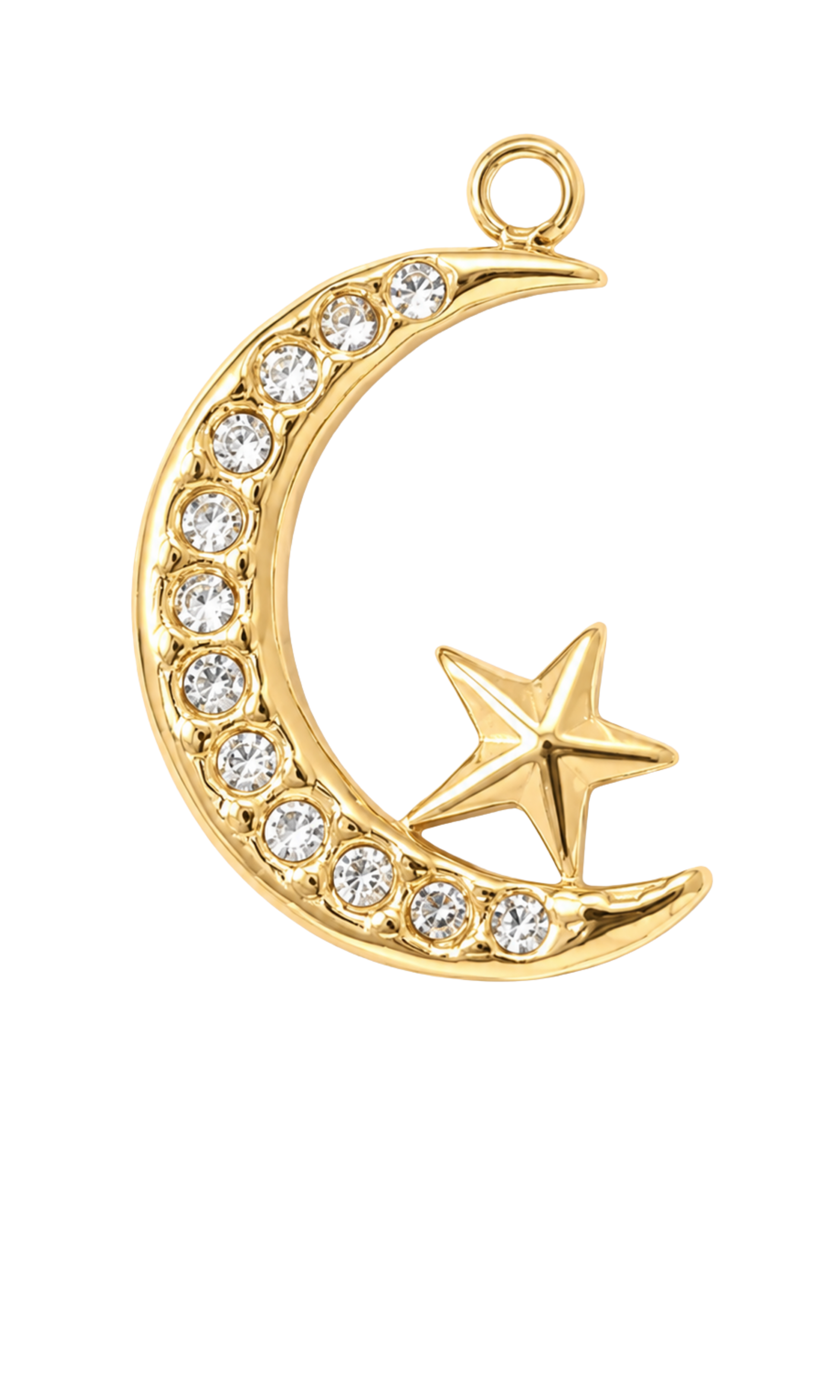 Star & Moon Gold Charm