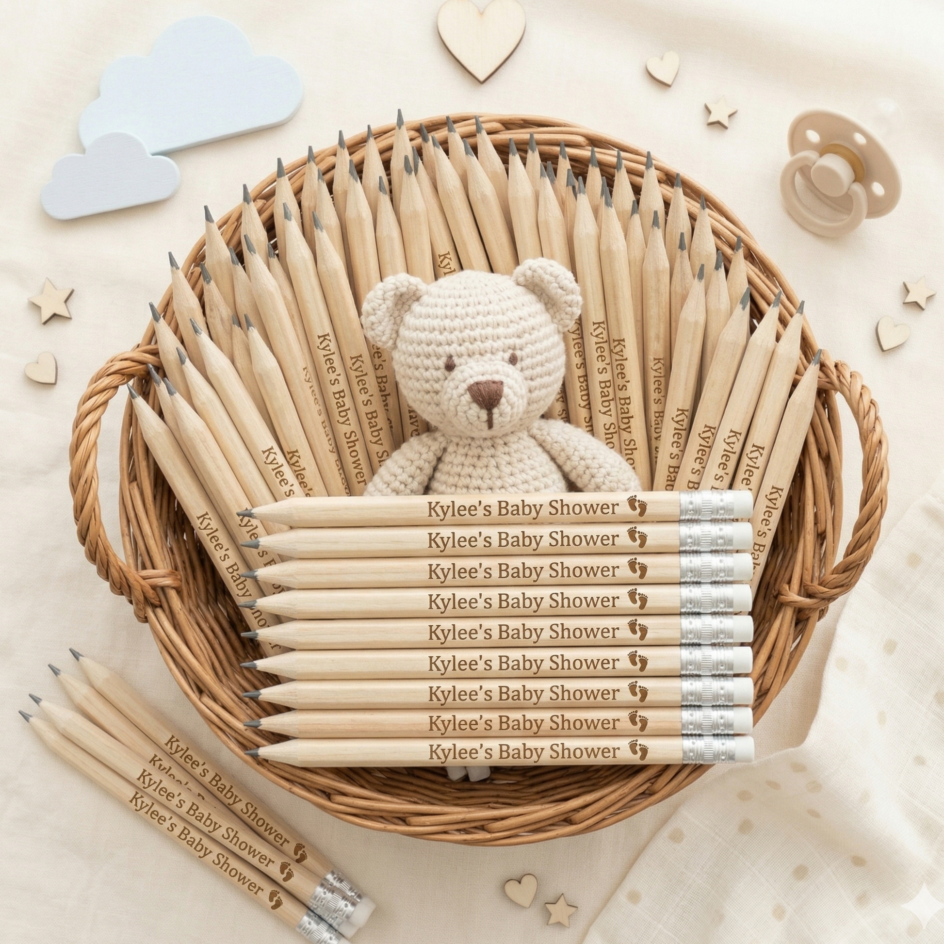 Personalized Baby Shower Pencils