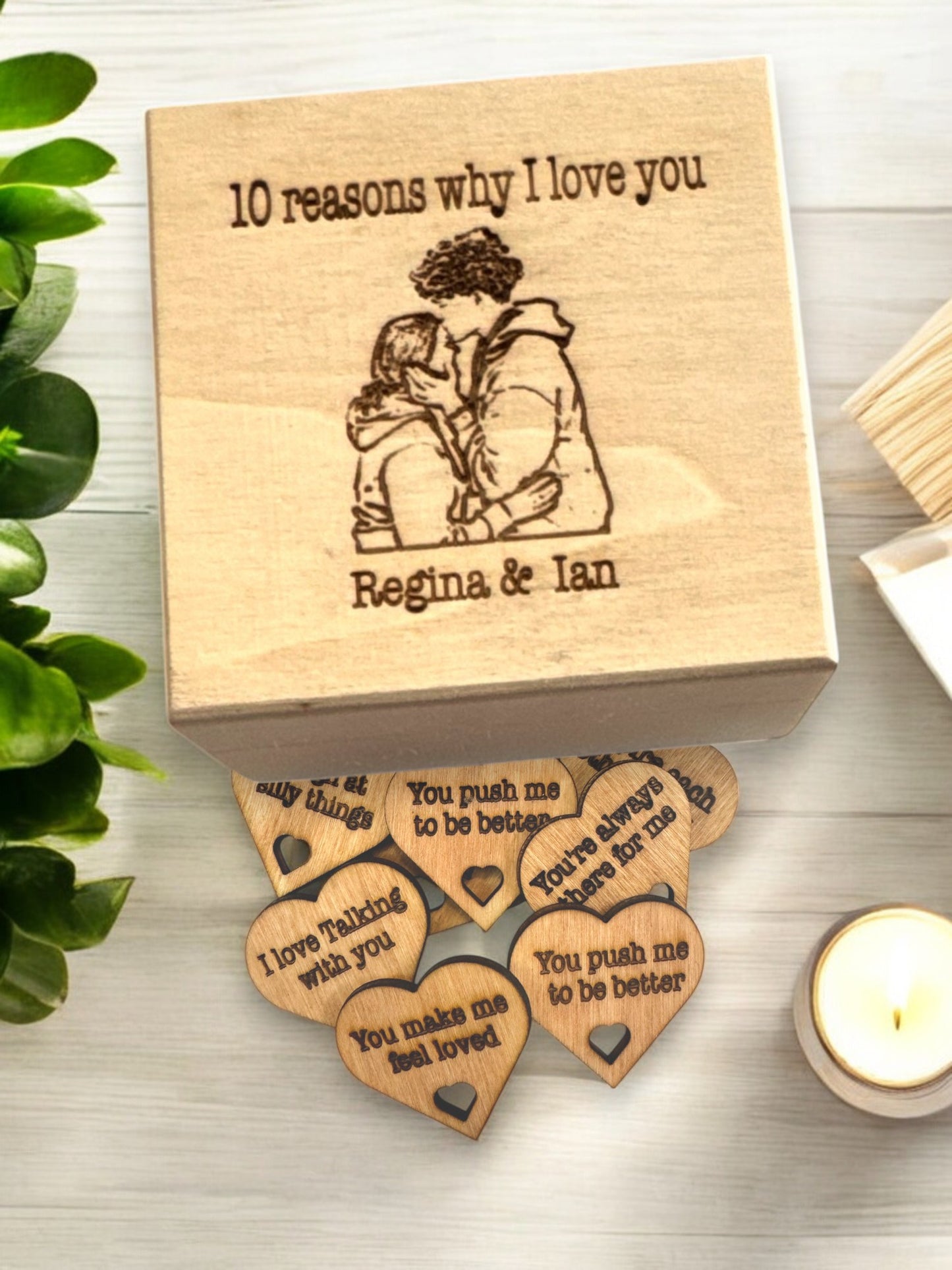 Personalized box of Reasons Why I Love You | Valentines Day| Romantic Gift | Anniversary | Proposal