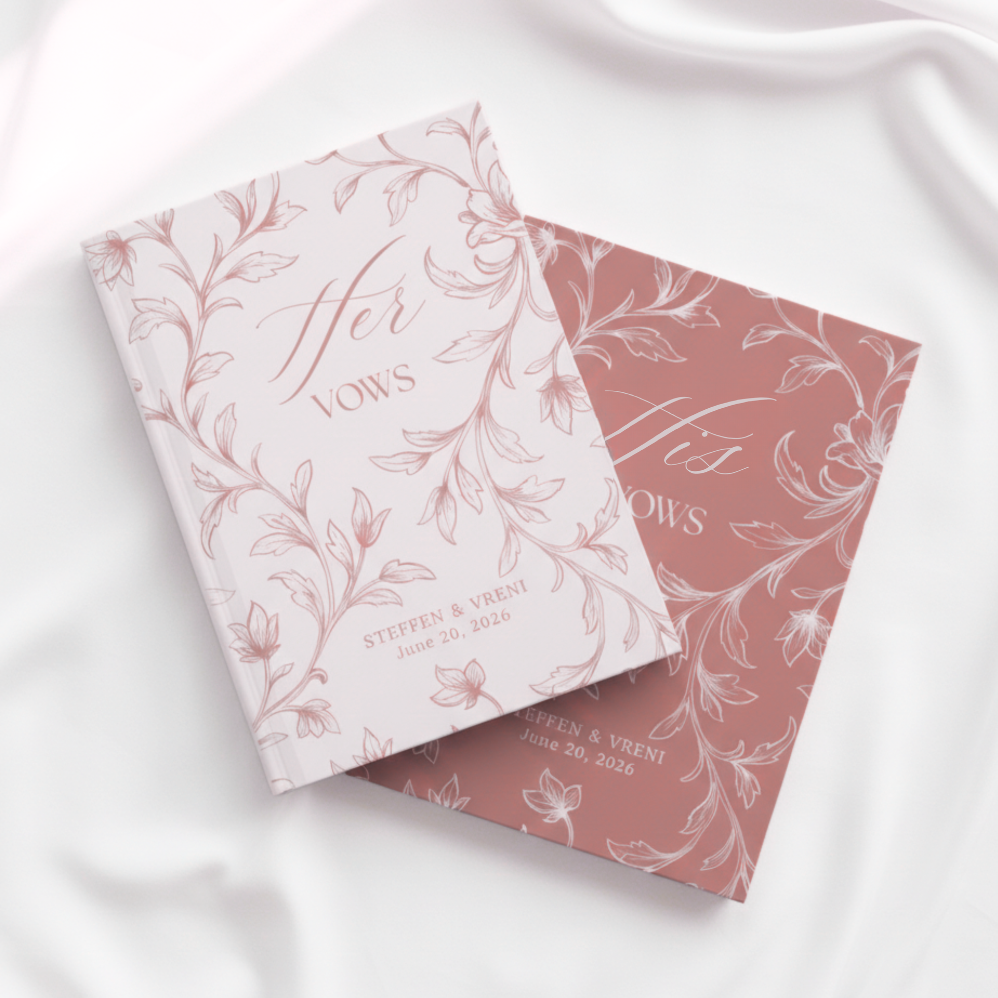 His and Her Customizable Vow Books