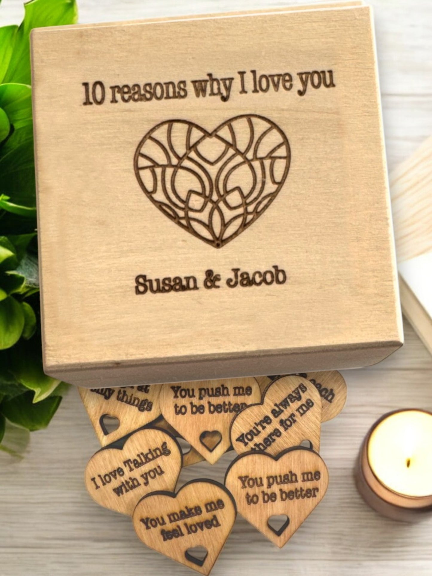 Personalized box of Reasons Why I Love You | Valentines Day| Romantic Gift | Anniversary | Proposal