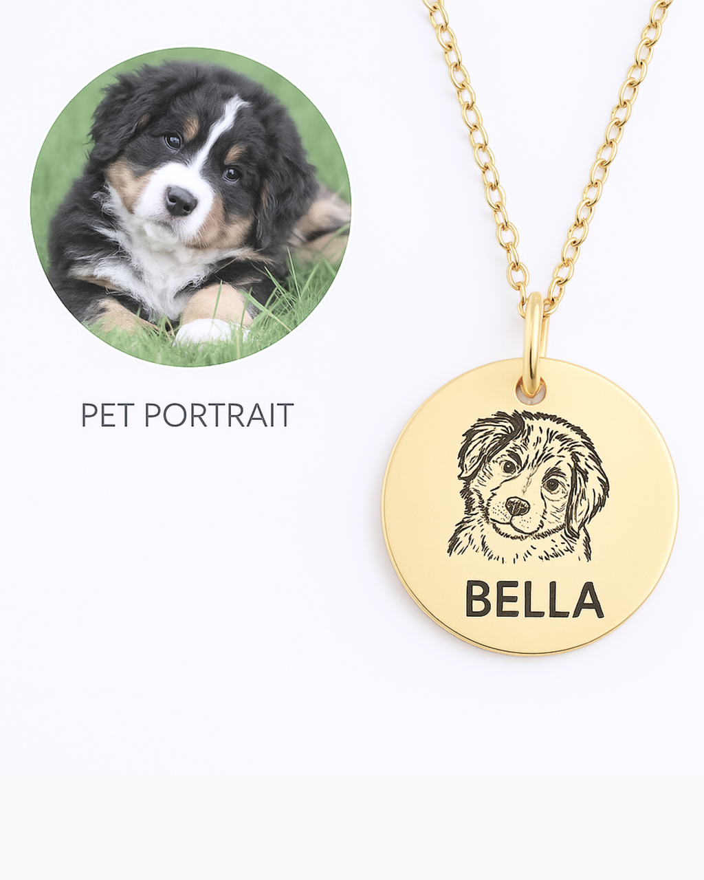 AZZAIK Remy personalized waterproof gold engraved necklace