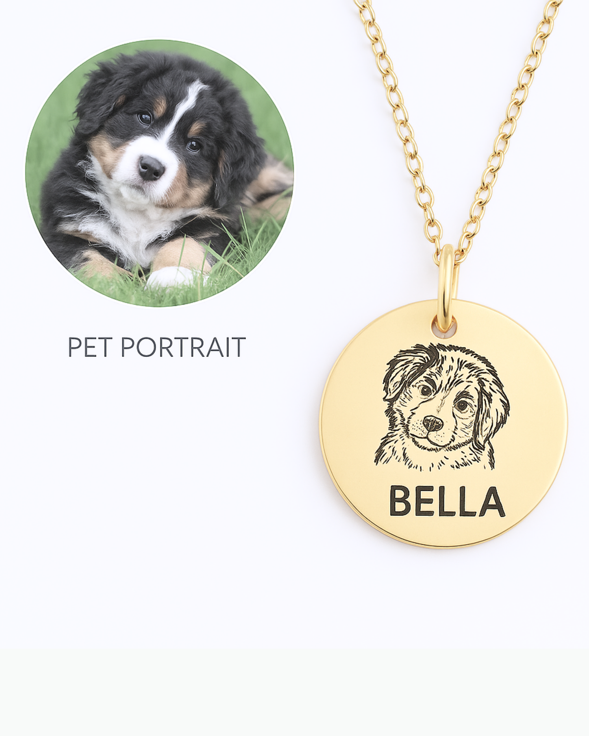 AZZAIK Remy personalized waterproof gold engraved necklace
