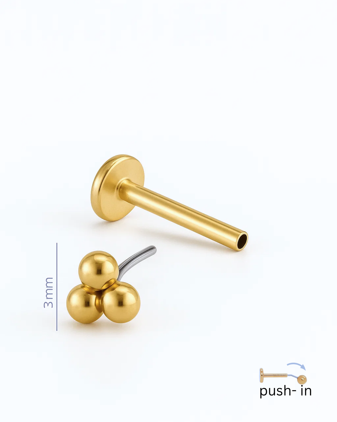 Aashi Push In Flat Back