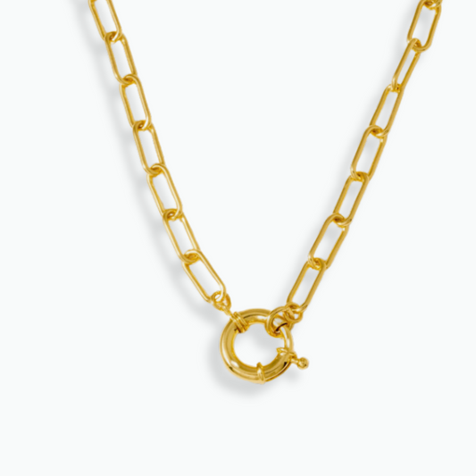 Addison: Charm Chain Necklace 18K Gold Plated Stainless Steel