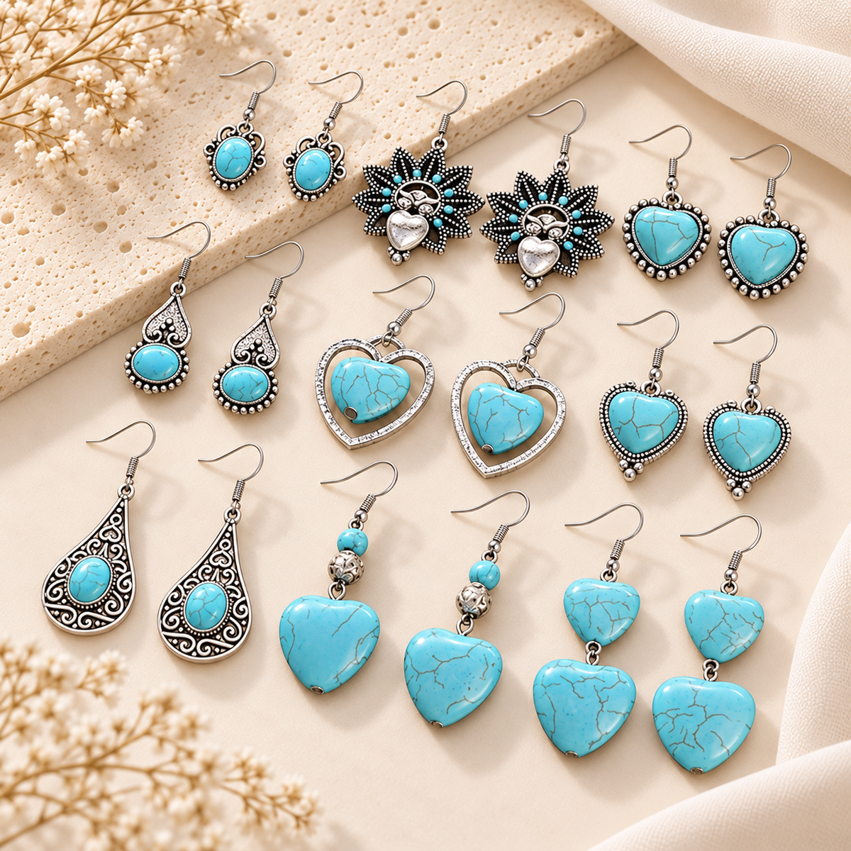 The Valentina Vintage Heart Earrings -  Azzaik