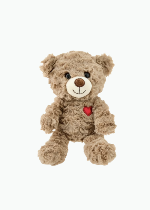 Small Bear Plush, Brown, 9", Valentine's Day