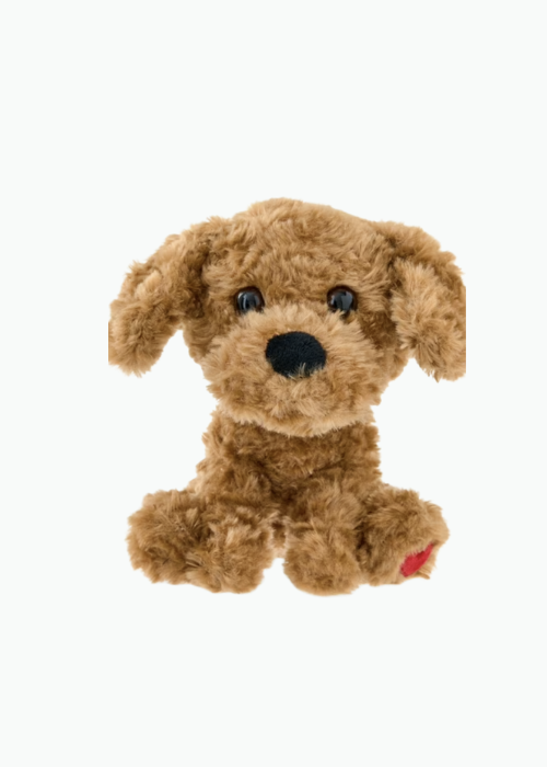 Small Sitting Doodle Dog Plush, Brown, 7", Valentine's Day