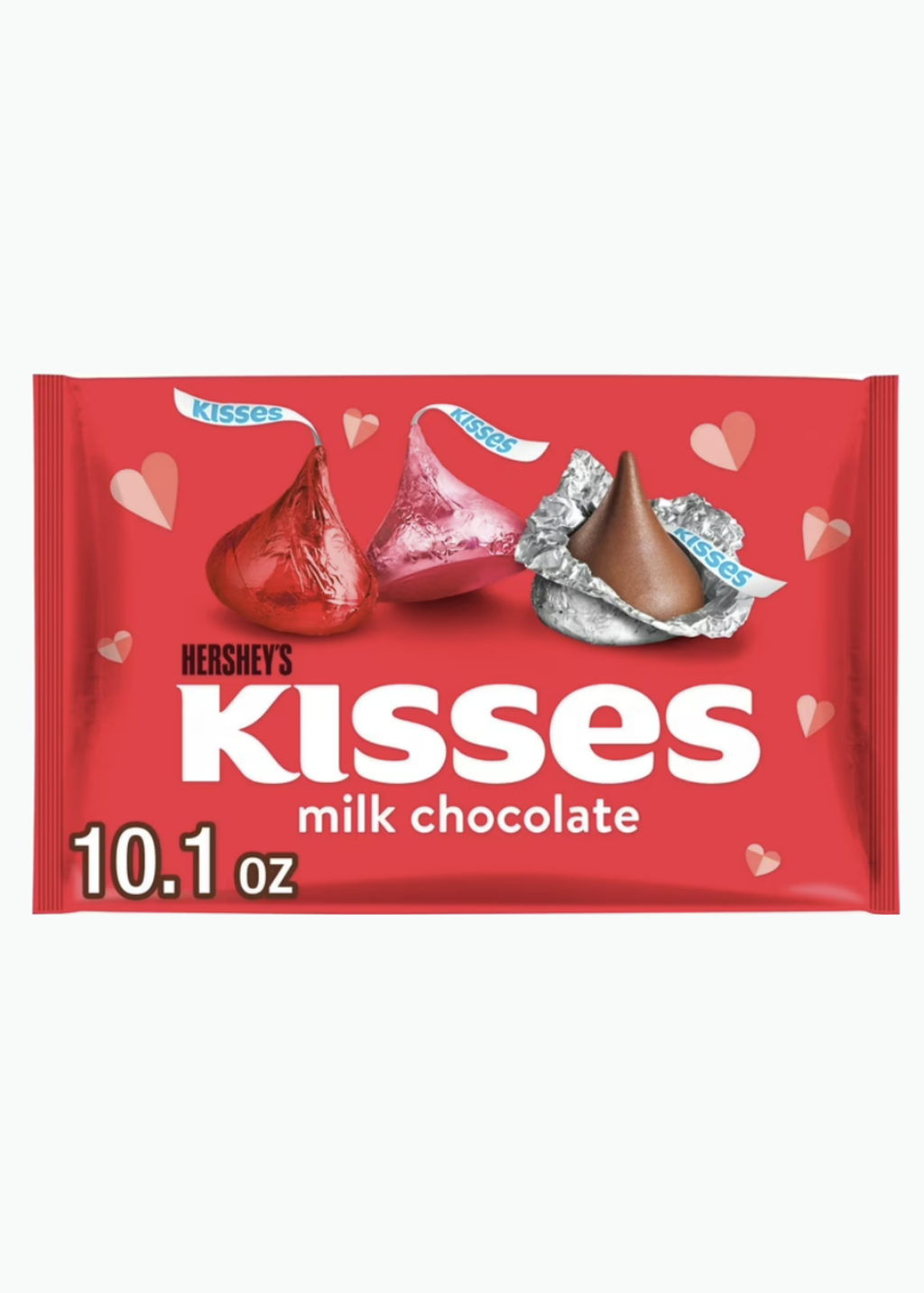 HERSHEY'S KISSES Milk Chocolate, Valentine's Candy Bag, 10.1 oz