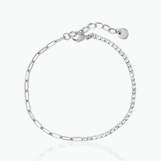 Bea: Tennis Bracelet Link Chain Bracelet 18K Plated Stainless Steel