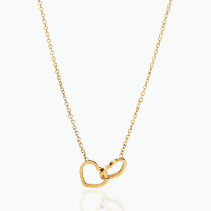 Belle: Galentines Heart Necklace 18k Gold Plated Stainless Steel