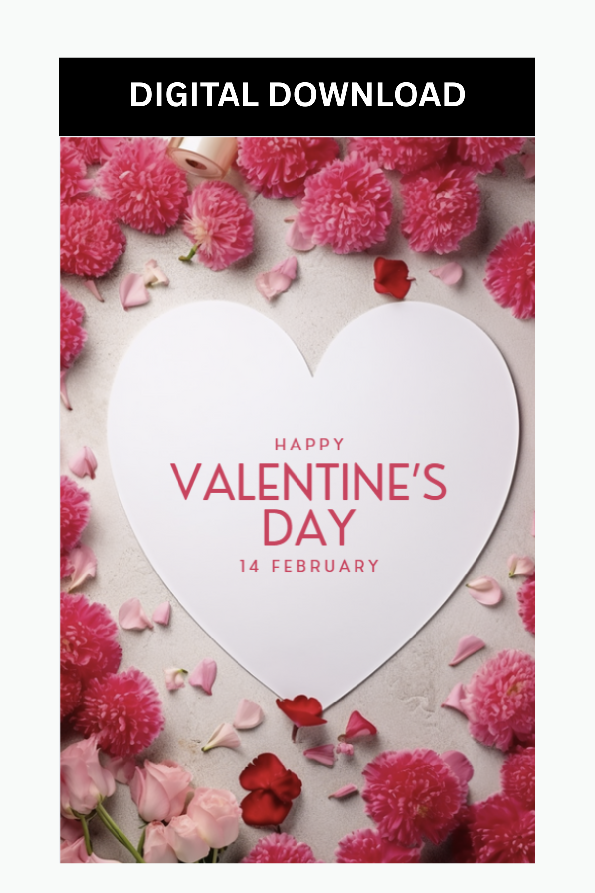 Azzaik Valentine's Day Card Digital - Happy Valentine's Day