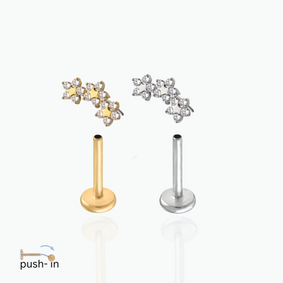 Daisy Push In Flat Back