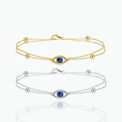 Emmery: Protection Evil Eye Bracelet 18k Gold Plated 925 Sterling Silver