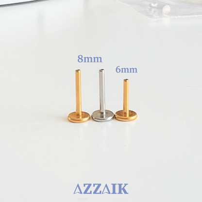 Margaret: 4 Pedals Push In Flat Back Stud 18K Gold Plated Titanium Steel