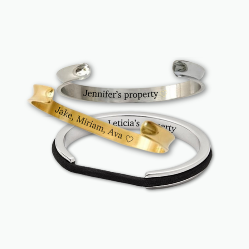 Azzaik Personalized Signature Hair Tie Holder Cuff