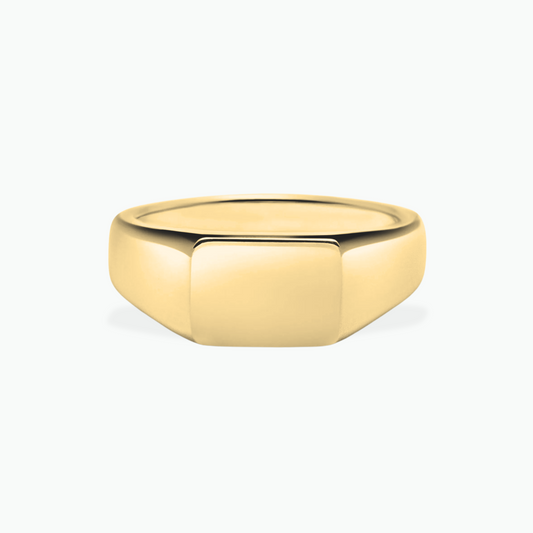 Malin Personalized Ring Engraved Customized Signet 18k Gold Plated Stainless Steel