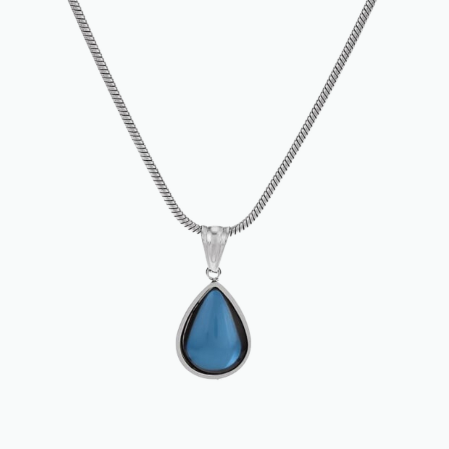 Marisela: Ocean Teardrop Necklace 18k Plated Stainless Steel