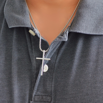 Matt: Cross Silver Chain Stainless Steel