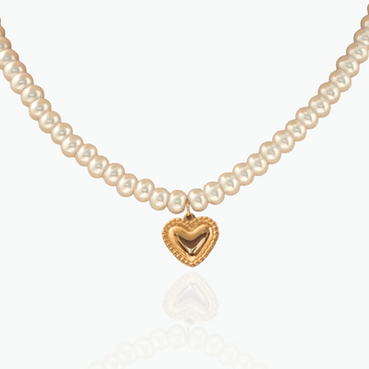 Mila: Pearl Lover Necklace 18k Gold Plated Stainless Steel