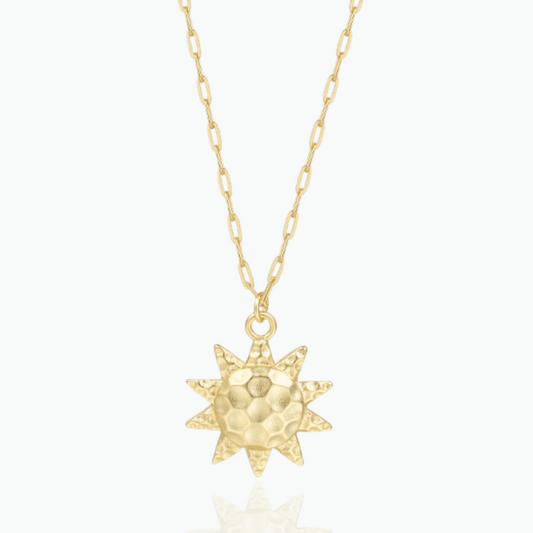Nisa: My Sun Necklace 14k Gold Plated 925 Sterling Silver