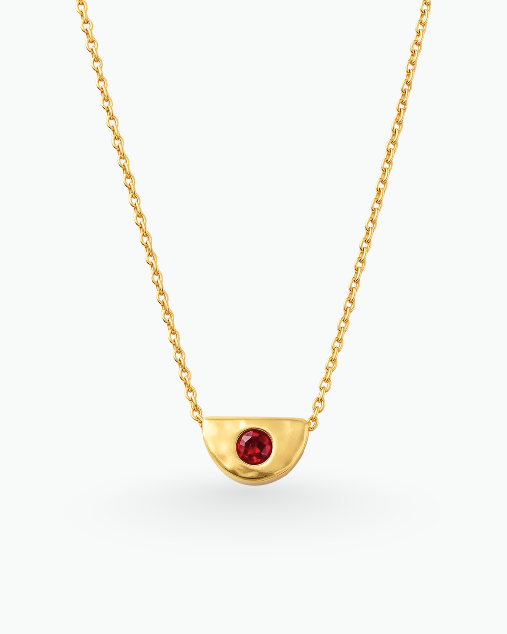 Rojan Necklace Birthstone Pendant 18k PVD Gold Stainless Steel