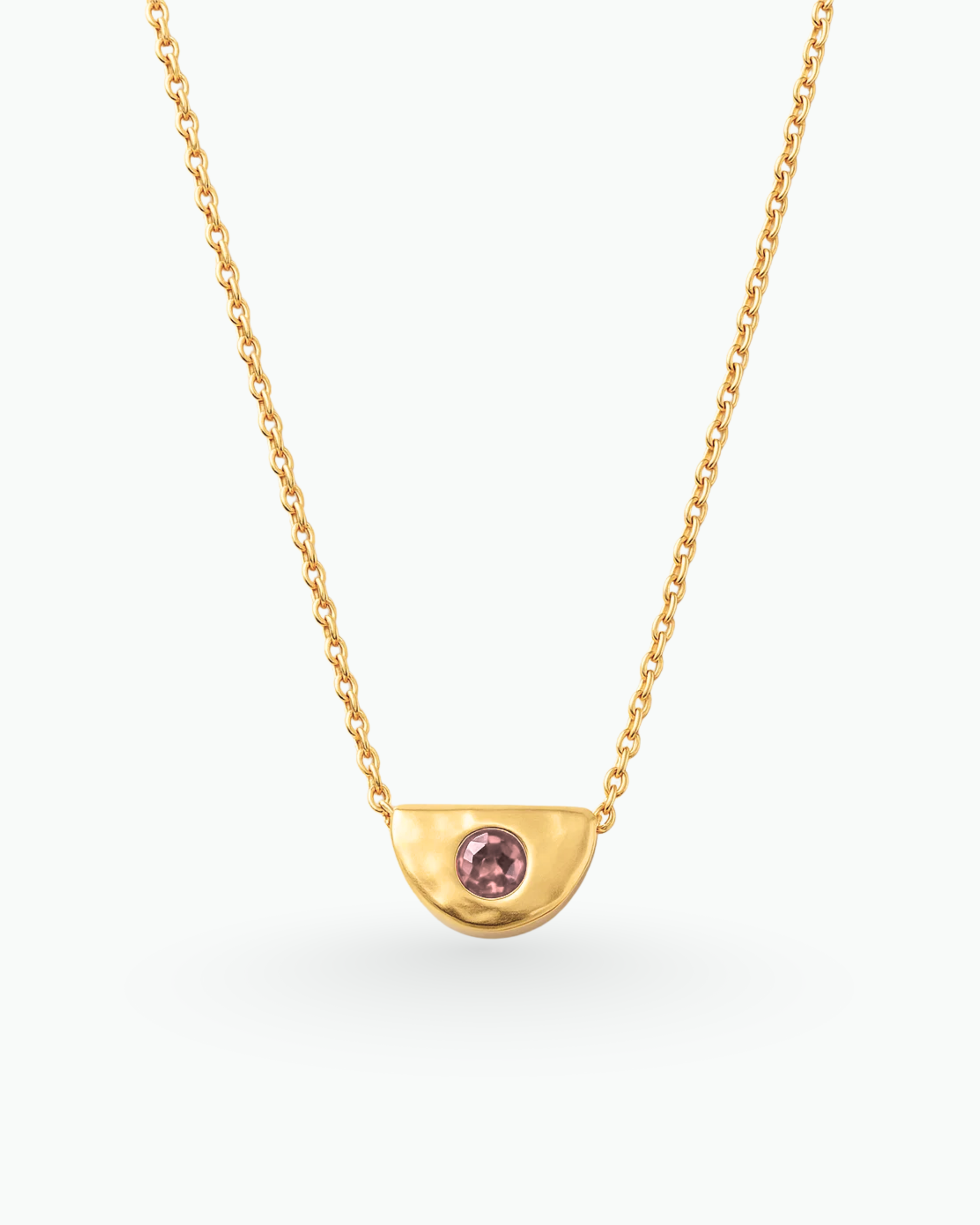 Rojan Necklace Birthstone Pendant 18k PVD Gold Stainless Steel