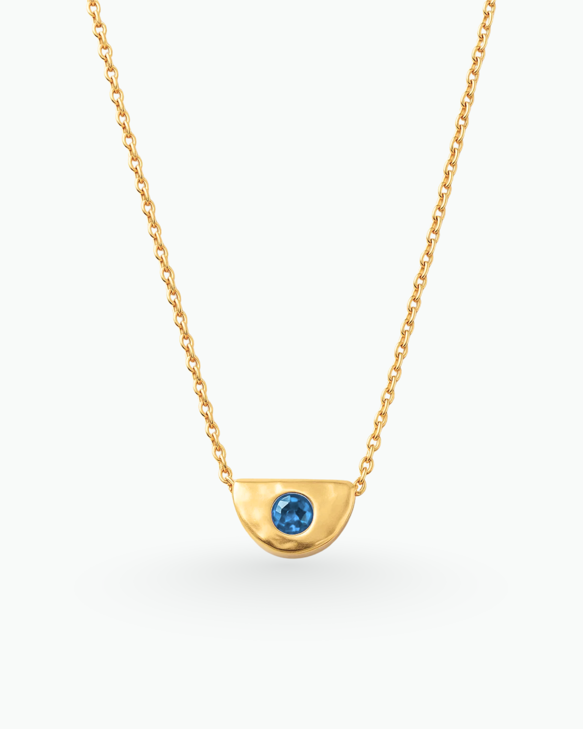 Rojan Necklace Birthstone Pendant 18k PVD Gold Stainless Steel