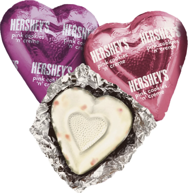 HERSHEY'S Pink Cookies 'n' Creme Hearts