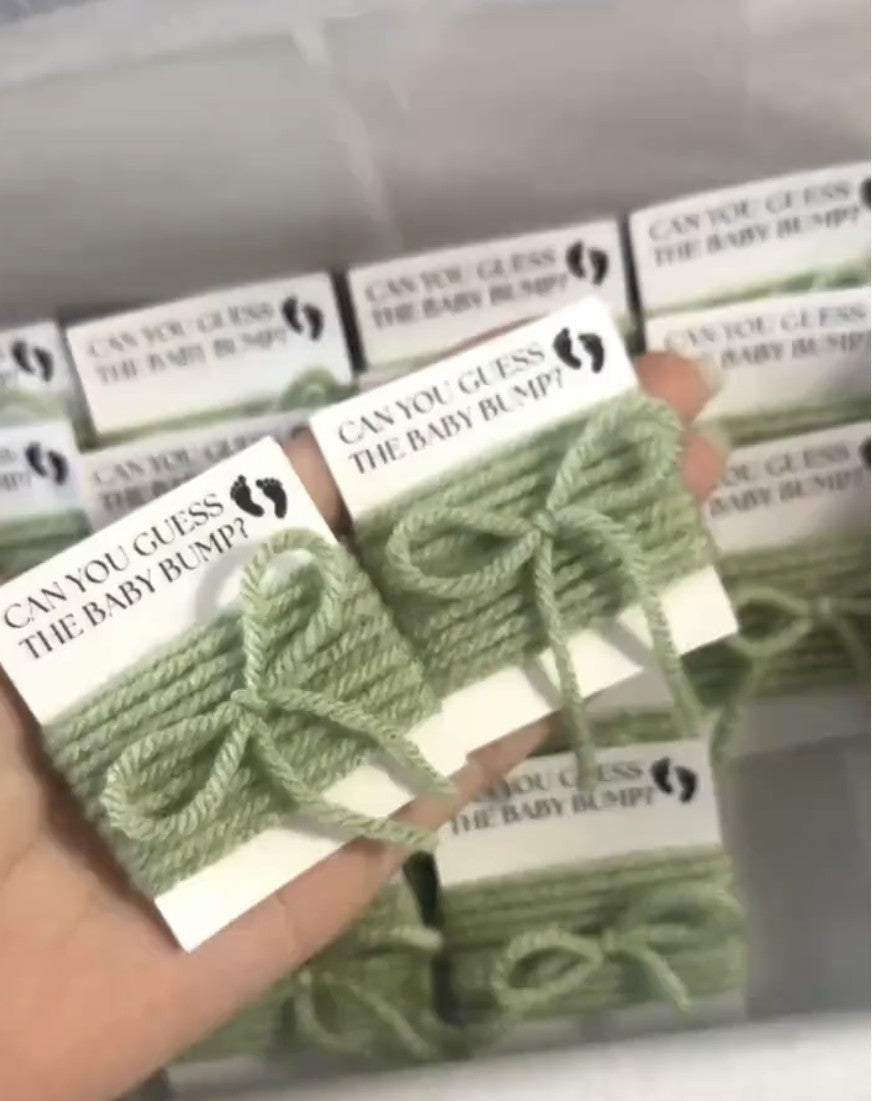 Baby Shower Game Cards with String