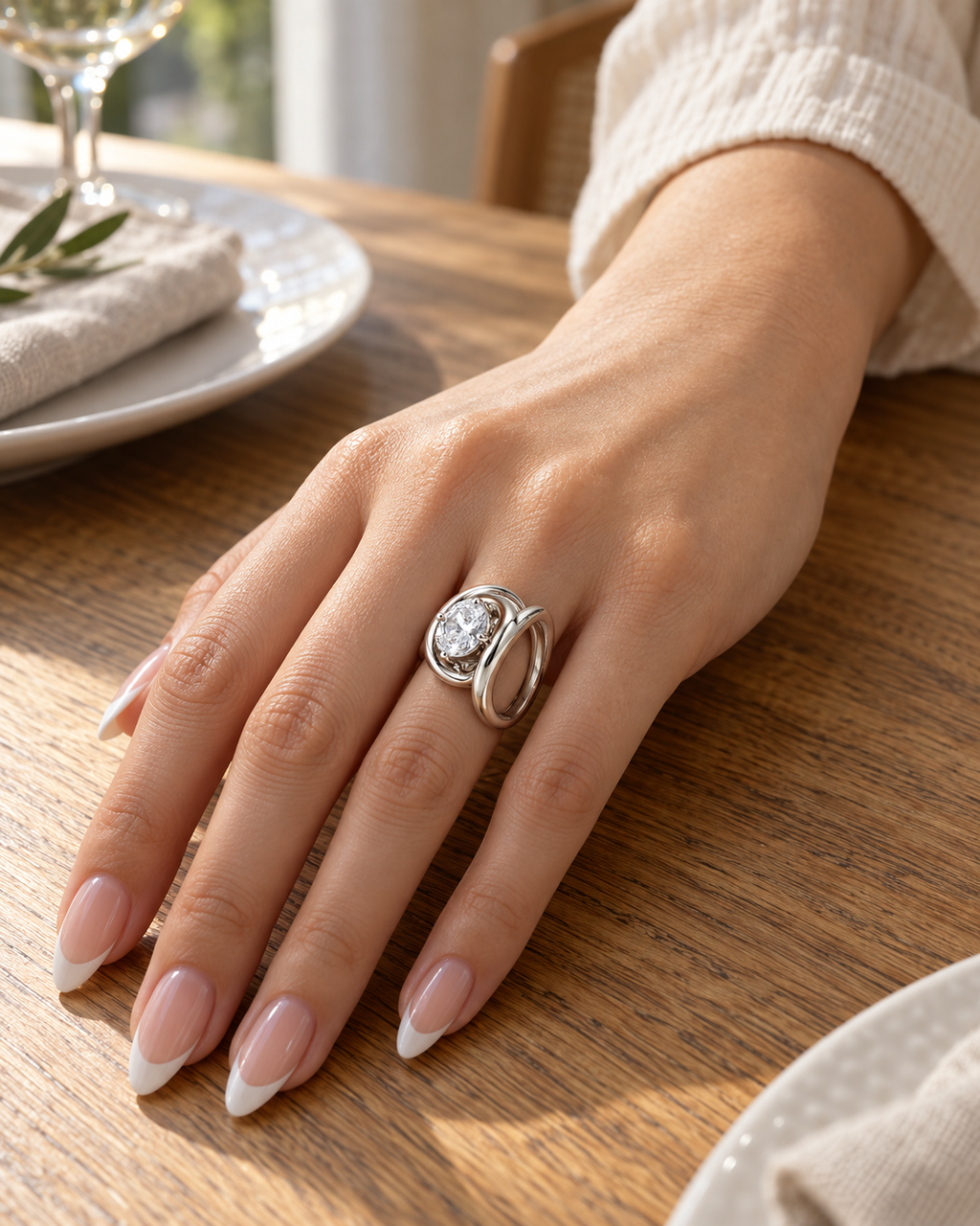 X Double shiny Ring