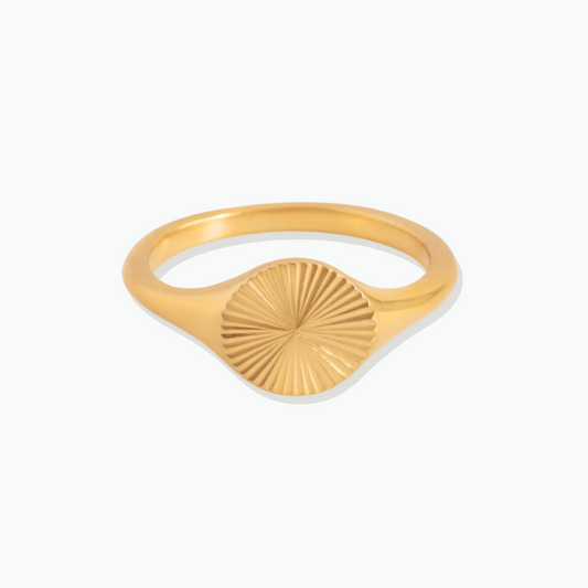 Talia: Sunshine Ring 18k Gold Plated Stainless Steel Ring