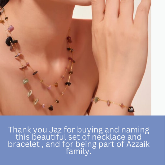 Jaz Purple necklace and bracelet